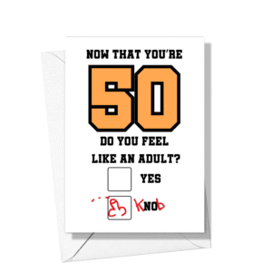 Now That You’re 50 – Funny 50th Birthday Card