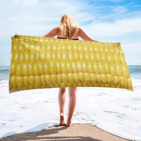 Sweetcorn Beach Towel – Corn On The Cob Towel - Image 6