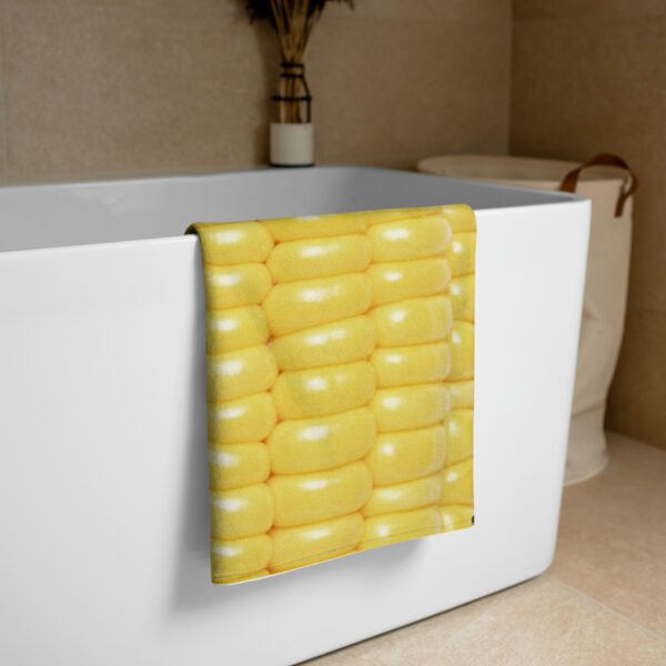 Sweetcorn Beach Towel – Corn On The Cob Towel - Image 3
