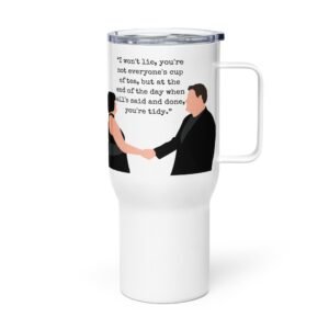 Smithy & Nessa Valentine’s Travel mug with a handle