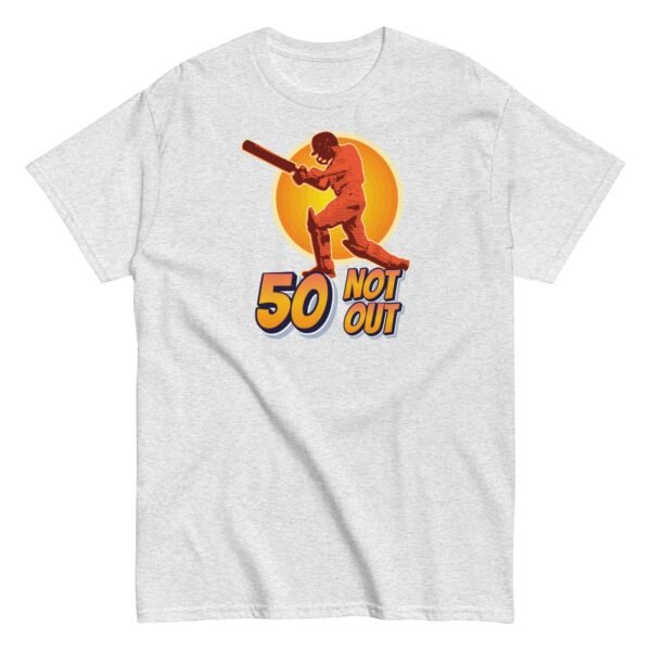 50th Birthday Cricket Gift T-shirt 50 Not Out T-shirt - Image 16