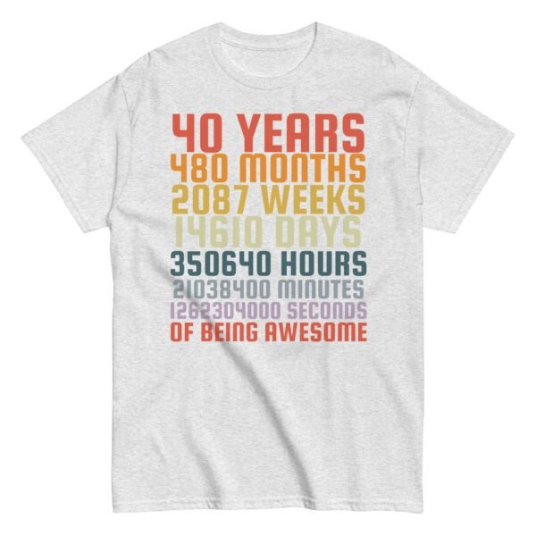 40th Birthday T Shirts 40 Years Of Being Awesome Gift T-shirts - Image 15