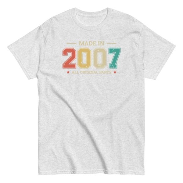 Made in 2007 All Original Parts T-shirt Birthday Gifts - Image 13
