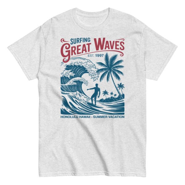 Surfing Great Waves Honolulu Hawaii T-shirt - Image 17