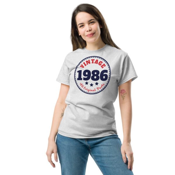 Vintage 1986 All Original Parts Retro T-shirt - Image 2