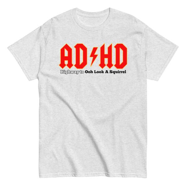 ADHD T-shirt Look A Squirrel Funny ADHD ACDC style t-shirt - Image 18