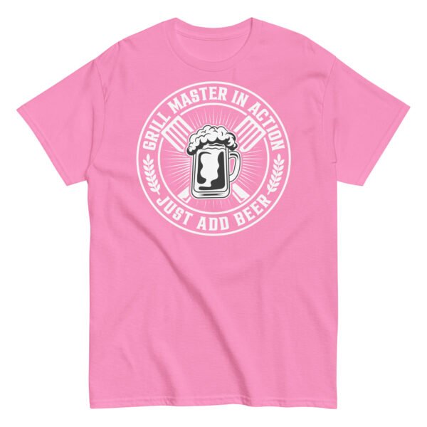 Grillmaster In Action Just Add Beer BBQ T-shirt - Image 12