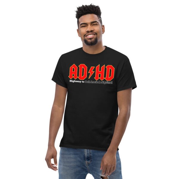 ADHD T-shirt Look A Squirrel Funny ADHD ACDC style t-shirt - Image 2
