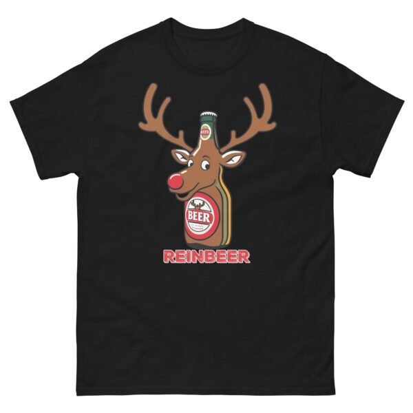 Beer Drinker Funny Christmas T-shirt Reinbeer - Image 4