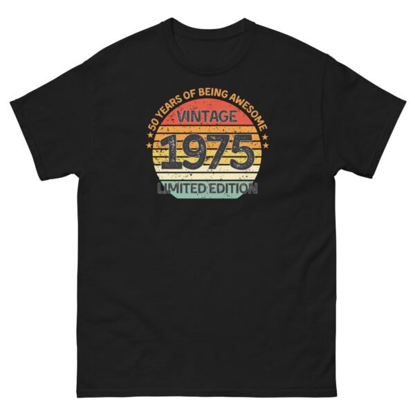 Vintage 1975 Limited Edition T-shirt 50th Birthday Gift - Image 4