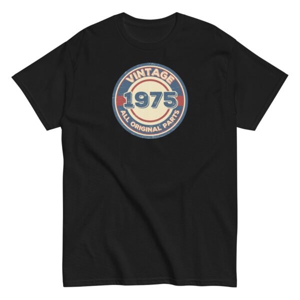 1975 Birthday Gift T-shirt Vintage All Original Parts 50th - Image 4
