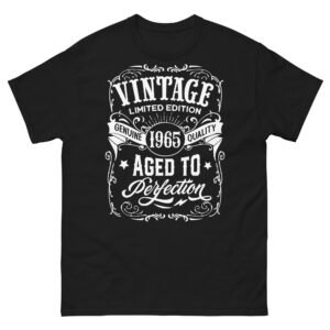 Vintage 1965 Aged To Perfection T-Shirt 1965 Birthday Gift Tee