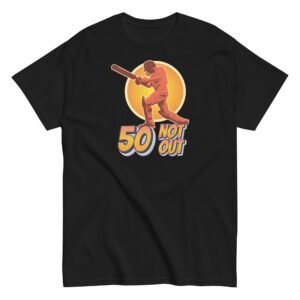 50th Birthday Cricket Gift T-shirt 50 Not Out T-shirt