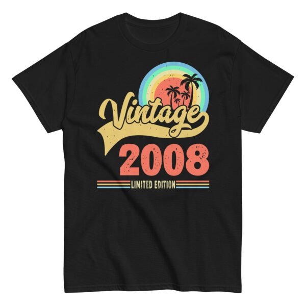 Vintage 2008 T-shirt Limited Edition 2008 Birthday T Shirt - Image 5
