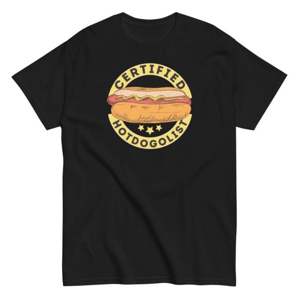 Certified Hotdogologist Funny BBQ Gift Hotdog T-Shirt - Image 3