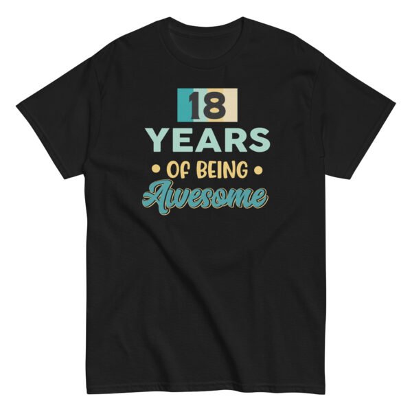 18 Years Of Being Awesome – 18th Birthday T-shirts - Image 3