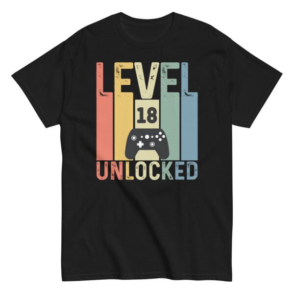 Level 18 Unlocked – 18th Birthday T-shirts for Gamers - Image 5