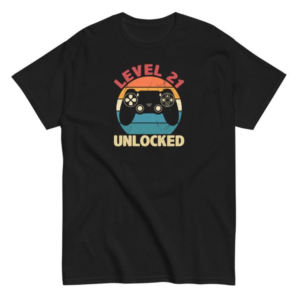 Level 21 Unlocked T-shirt 21st Birthday Gift T Shirts - Image 3