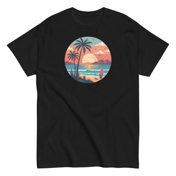 Retro Sunset Beach Surf T-shirt - Image 5