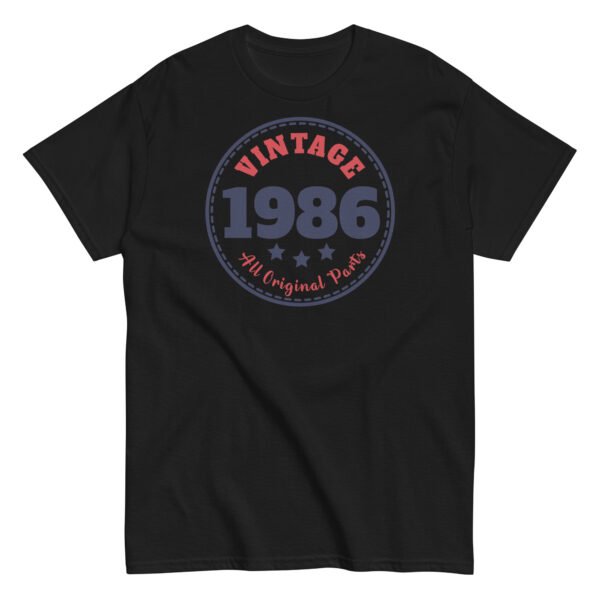 Vintage 1986 All Original Parts Retro T-shirt - Image 5
