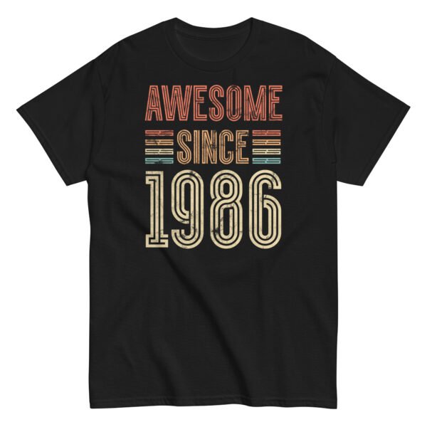 Awesome Since 1986 Retro Birthday Gift T-shirt - Image 5