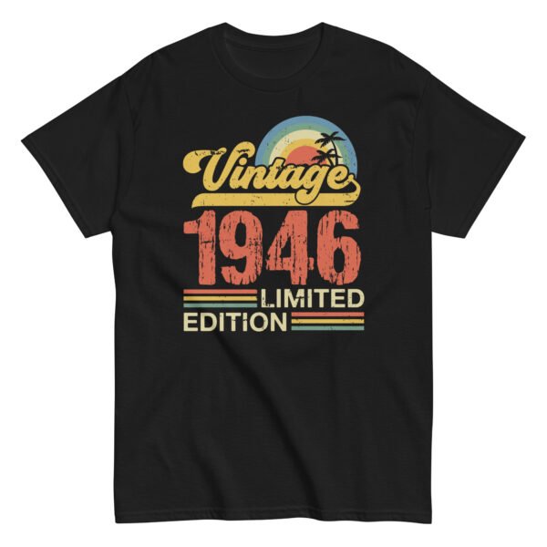 Vintage 1946 Birthday T-shirt Limited Edition Retro Gift - Image 2