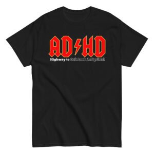 ADHD T-shirt Look A Squirrel Funny ADHD ACDC style t-shirt