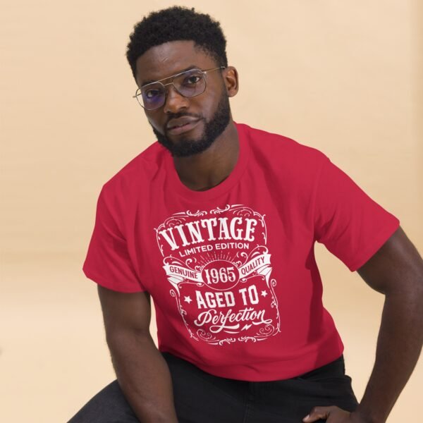 Vintage 1965 Aged To Perfection T-Shirt 1965 Birthday Gift Tee - Image 3