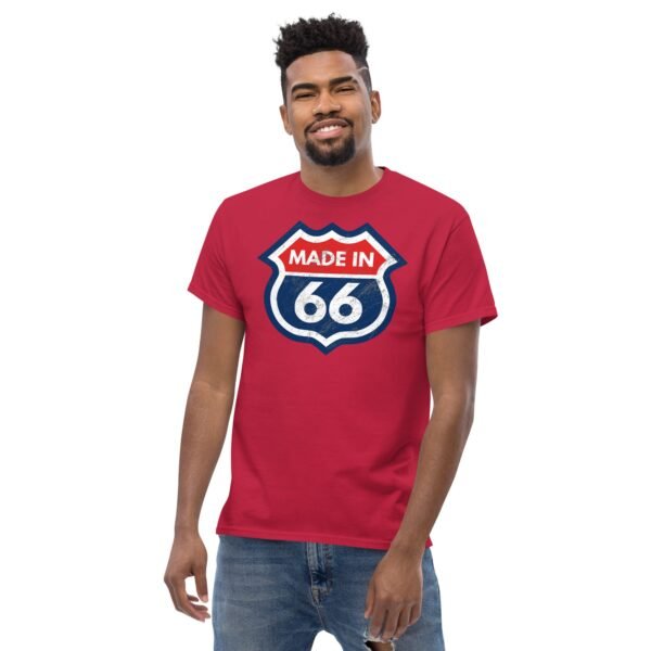 1966 Birthday Gift T-shirt Made in 66 US Route 66 Style - Image 2