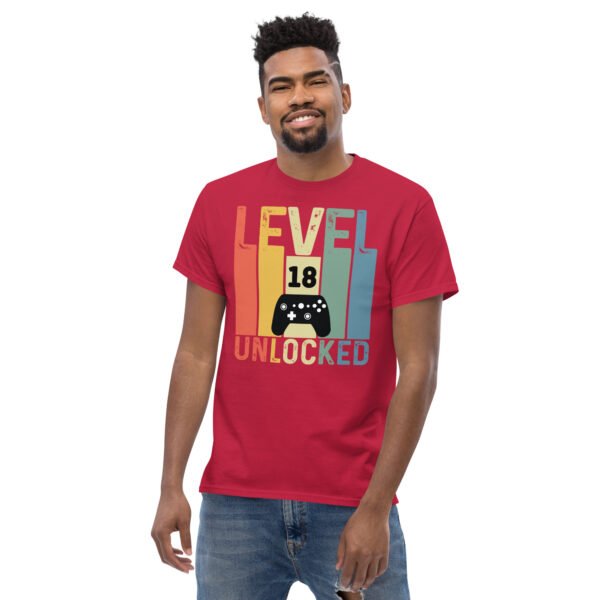 Level 18 Unlocked – 18th Birthday T-shirts for Gamers - Image 3