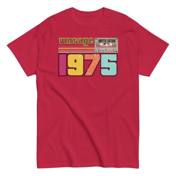 Vintage 1975 Cassette Tape Limited Edition 1975 Birthday T-shirt - Image 4