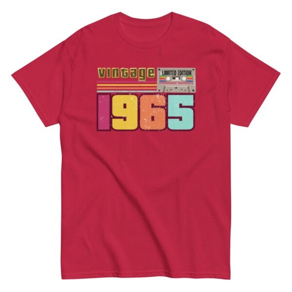 Vintage 1965 Cassette Tape Limited Edition 60th Birthday T-shirt - Image 4
