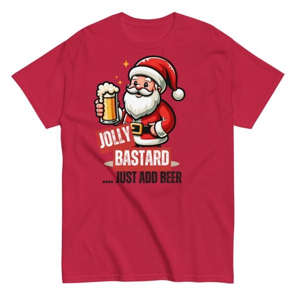Jolly Bastard Just Add Beer Funny Christmas T-shirt For Men
