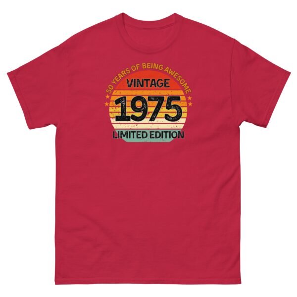 Vintage 1975 Limited Edition T-shirt 50th Birthday Gift - Image 7