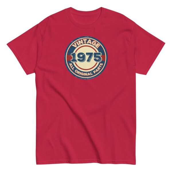 1975 Birthday Gift T-shirt Vintage All Original Parts 50th - Image 7