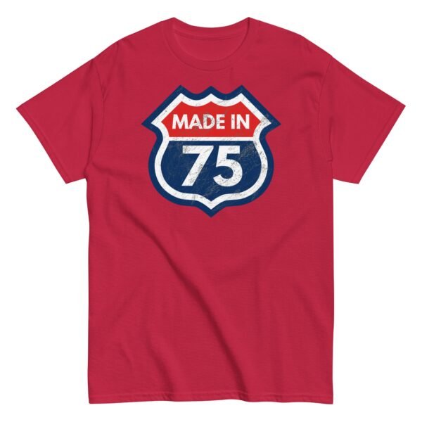 1975 Birthday Year Gift T-Shirt Made in 75 Route Sign - Image 7