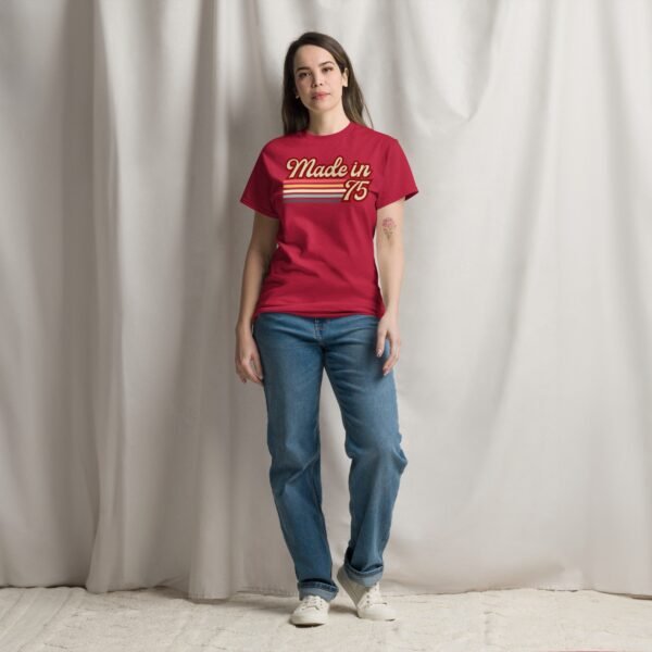 1975 Birthday Gift T-shirt Made in 75 - Image 3