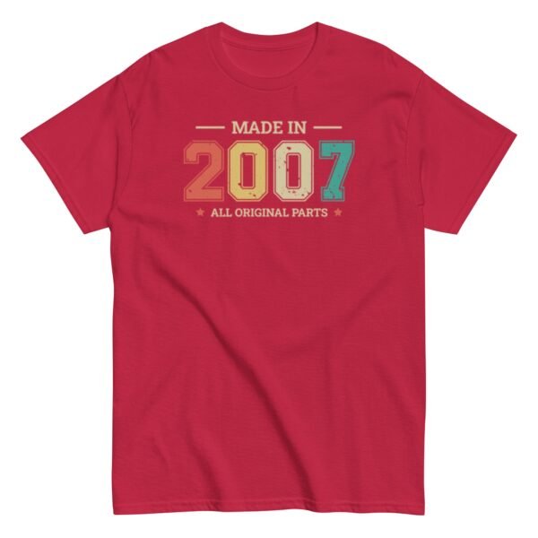 Made in 2007 All Original Parts T-shirt Birthday Gifts - Image 4