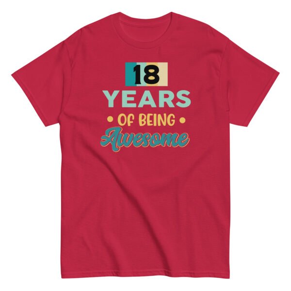 18 Years Of Being Awesome – 18th Birthday T-shirts - Image 6