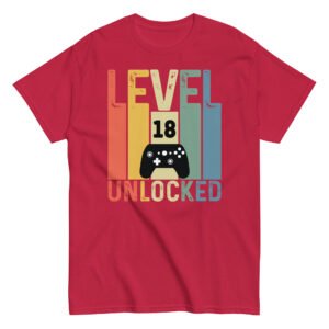Level 18 Unlocked – 18th Birthday T-shirts for Gamers