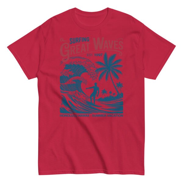 Surfing Great Waves Honolulu Hawaii T-shirt - Image 7