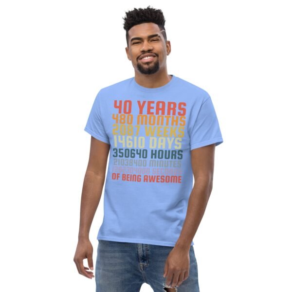 40th Birthday T Shirts 40 Years Of Being Awesome Gift T-shirts - Image 4