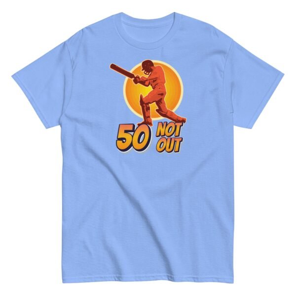 50th Birthday Cricket Gift T-shirt 50 Not Out T-shirt - Image 12