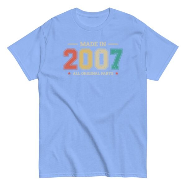 Made in 2007 All Original Parts T-shirt Birthday Gifts - Image 9