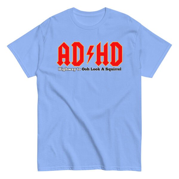 ADHD T-shirt Look A Squirrel Funny ADHD ACDC style t-shirt - Image 13