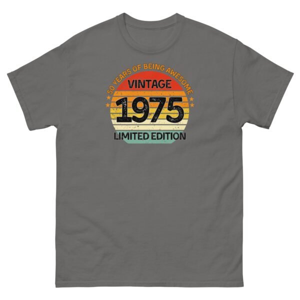 Vintage 1975 Limited Edition T-shirt 50th Birthday Gift - Image 9