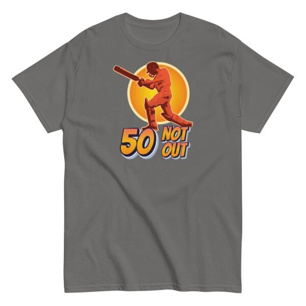 50th Birthday Cricket Gift T-shirt 50 Not Out T-shirt - Image 8