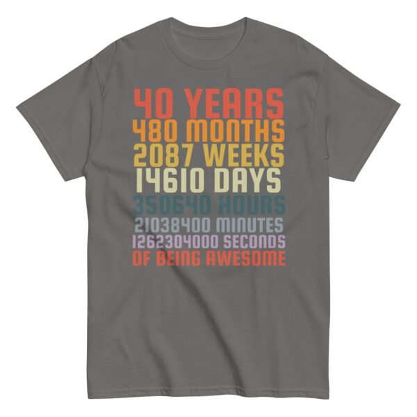 40th Birthday T Shirts 40 Years Of Being Awesome Gift T-shirts - Image 9