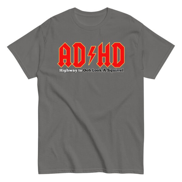 ADHD T-shirt Look A Squirrel Funny ADHD ACDC style t-shirt - Image 9