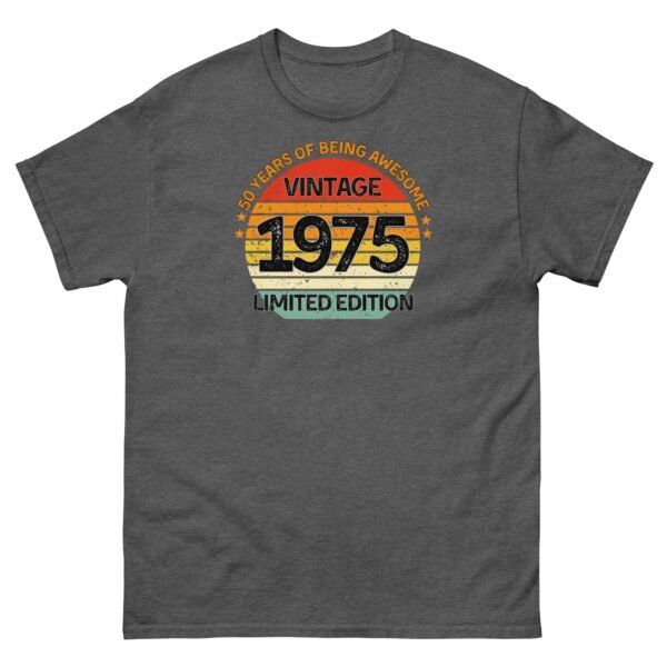 Vintage 1975 Limited Edition T-shirt 50th Birthday Gift - Image 8